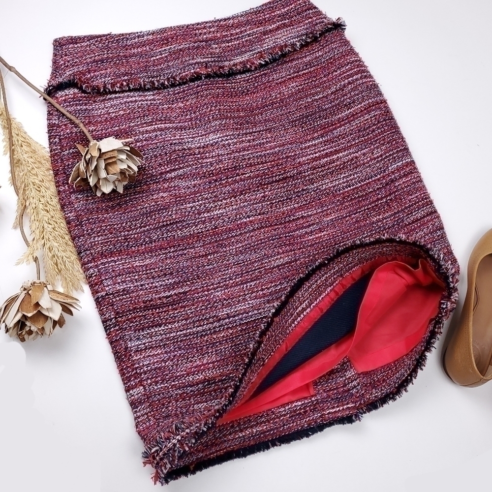 Doncaster Pink Grey Tweed Skirt Sz 4 - Picture 7 of 16